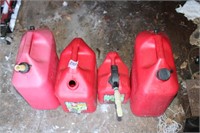 LOT OF 4 GAS CANS