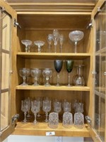 Three Shelves of Stemware and Glasses