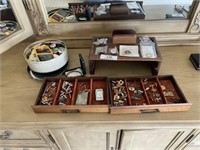 Lot of Cufflinks, Fraternal Pins, and