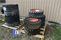 (2) Pallets w/Bobcat Tires & Wheels