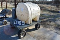 Pneumatic Tire Cart, 4' x 8' w/Water Tank