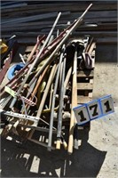 Pallet of Shovels, Rakes, Hammers, As Shown