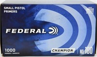 1000 Count Of Federal Small Pistol Primers #100