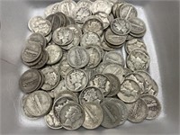 $10 in Mercury Dimes