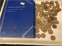 Lot of Wheat Pennies & a Few Indian Pennies