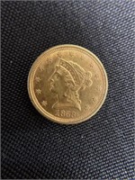 1858 $2.5 Gold Piece