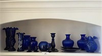 16 Pieces of Blue Glass
