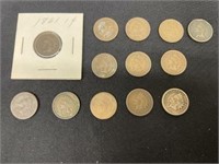 13 Semi Key Indian Head Pennies