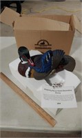 Preening Wood Duck decorative decoy,NIB