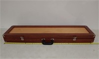 2 tone wood rifle case w/keys,padded