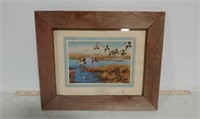 21"×17"wood framed duck print