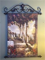Canvas Painted Wall Art With Iron Frame 24x43