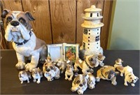 Resin Dog Figurines And Light House