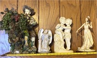 Porcelain Figurines And Boy Planter