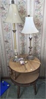 2-table Lamps, Candle Holder, Side Table 19x24