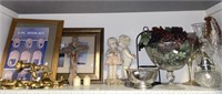Assorted Decor, Bowls, Glass, Figurines, Candle