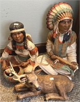 Native American Figurines, Resin