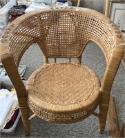 Curved Cane Occasional Chair 24x22x26