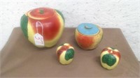 APPLE COOKIE JAR/APPLE SALT AND PEPPERS/APPLE  POT