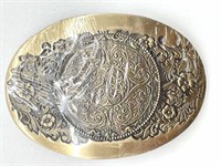 Floral Belt Buckle 4”