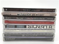 (9) CDs : Weezer, Tool, Metallica, and More