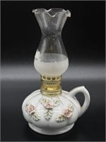 Small Floral Oil Lamp 7.25” - Made in Japan