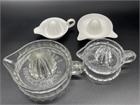 (2) Glass Citrus Juicers - Sunkist and Unmarked