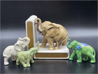 Elephant Bookend 5” x 5”  and Small Elephant
