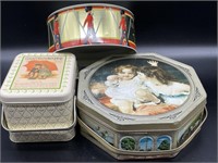 (3) Tins : Good Houskeeping Lunchpail Shaped Tin