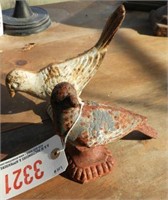 (2) Figural cast iron song birds 6” each