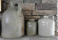 (3) Primitive stoneware pcs to include (2)