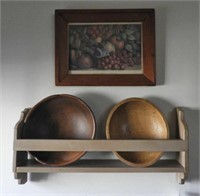Framed antique fruit theorem, (2) wooden mixing