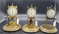3 Kundo Miniature Anniversary Clocks - Parts Only