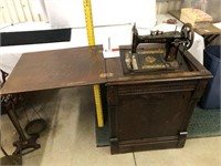 Eaton Sewing Machine & Cabinet