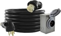 4 Prong Temporary Power Cord with Inlet Box