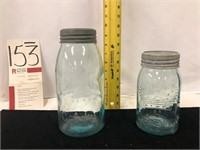 2 Crown Sealer Jars (T. Eaton Co LTD Blue Hue)