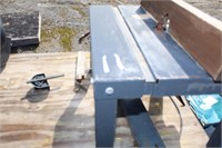 TABLE MOUNTED B&D ROUTER AND 1HP BENCH GRINDER