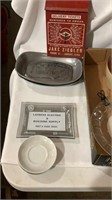Ashtrays, glass plates and jars, pots, delivery