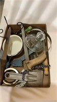 Knife, saw, pot, kitchen utensils