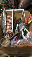 Kitchen utensils, rack