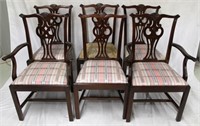 Mahogany Chippendale Set of 6 Matching Chairs