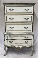 Painted 3 over 2 Drawer Chest - AS IS