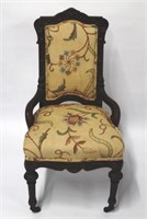 Victorian Carved Wood Chair