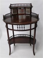 Fancy Mahogany Etagere with Spindle Galleries