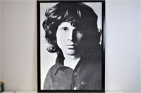Large Framed Jim Morrison Black & White Poster
