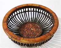 Wood Basket Bowl
