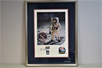 Howard Koslow Signed Apollo 11 Stamp Poster