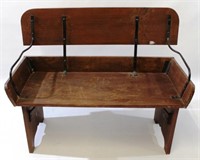 Antique Wooden Buggy Bench Seat
