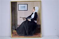 Satire Poster of Whistler's Mother w/ Machine Gun