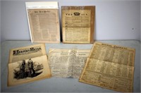 Group of Vintage Newspapers 1805-1881